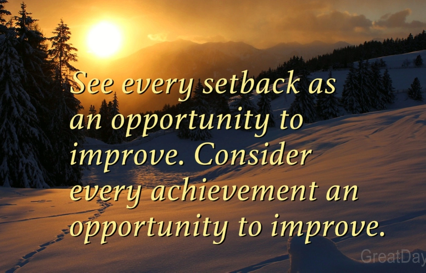 Setback to opportunity training